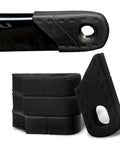 Black Bike Crank Boot Protectors, 4 Pack Silicone Crankset Guards Fit 135mm to 178mm Universal for MTB and Road Bikes