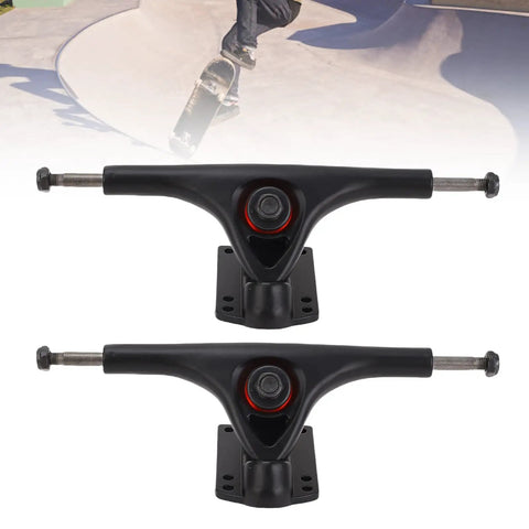 7 Inch Bridge Skateboard Bracket Pair For Dancing Longboards, Beefy Aluminum Alloy Long Trucks, Smooth Steering