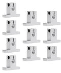 10 Pcs Linear Motion Rod Support For SK10 Aluminum Alloy Shaft Guide Rail Heavy Duty Load Capacity Smooth Edges With Precise Fit For 3D Printers And CNC Engraving Machines, silver