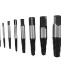 Ultimate 8 Pcs Steel Bolt Extractor Kit For Nuts And Pipe Threads To Strip Broken Screws Fast With Heavy Duty Power Tools For Pro Plumbing Jobs And Home Repairs, eight bits
