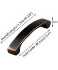 Solid Zinc Alloy Kitchen Cabinet Pull Handle in Oil Rubbed Bronze Simplicity Series Traditional Classic Design, 4-3/8 inch overall length