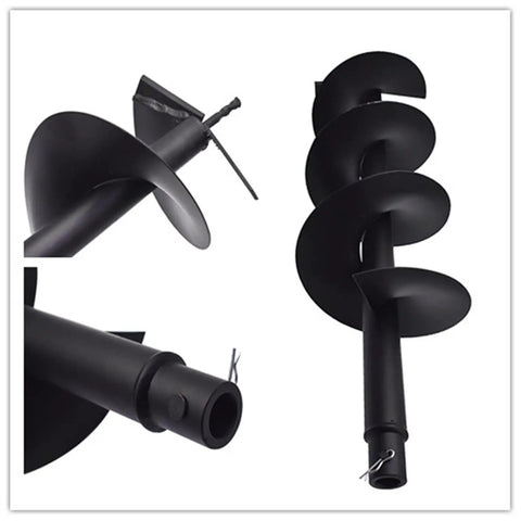 8 Inch Auger Drill Bit For Planting And Garden Beds, Post Hole Ready, Rapid Planter Compatible, 3/4 Inch Shaft