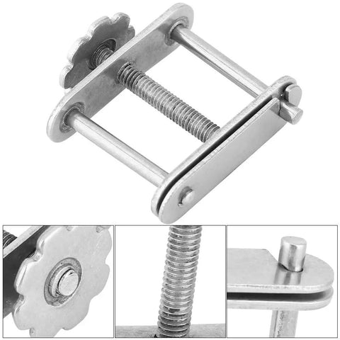 Adjustable Flow Control Tubing Clamps With Swivel Screw, Durable Iron Hose Clamp For Sealing Rubber Tubes, close-up details view