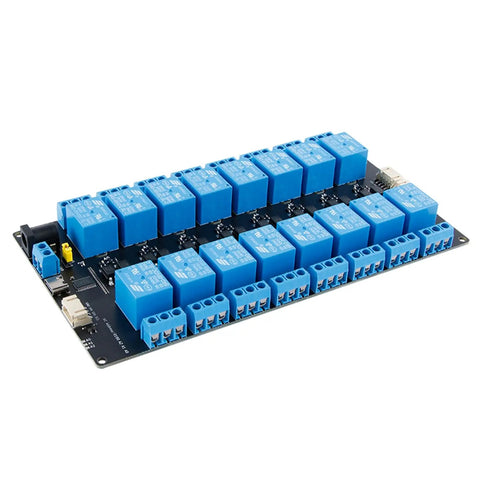 16 Channel Expandable Relay Module With 5V Power Supply IIC Communication Opto Isolated Compatible With Arduino And Raspberry Pi