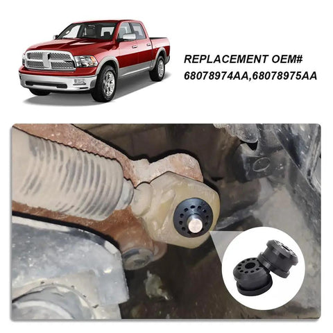 Transfer Case Shift Linkage Bushings 2 Pack Kit With E Clips For Dodge Ram 1500 2500 3500 Built Tough Rubber Grommet Replacement, Improved Fit And Longevity, OEM 68078975AA 68078974AA on Ram truck linkage