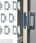 Beefy Heavy Duty Cranked Flush Cabinet Hinges For Cupboards Doors Zinc Plated 50x23mm fits 15-19mm with screws, 10 pack
