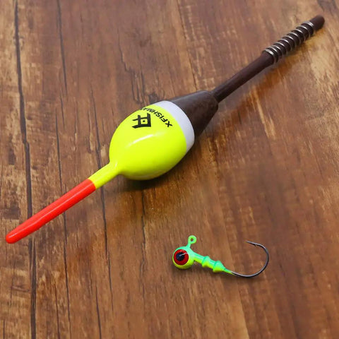 Balsa Fishing Floats Assortment Set For Crappie Panfish Walleyes Spring Bobbers Tackle Kit High Visibility Top 7/8 Inch Oval