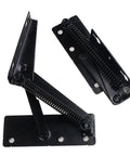2 Pack Concealed Rotating Hinges For Cabinets And Sofas, 80 Degree Folding Lift Up Stay Top Support, Spring Buffer Hinge