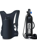 S700 1.9L Mini Scuba Tank DOT Certified Reusable Diving Cylinder Kit and harness for underwater breathing up to 33 feet