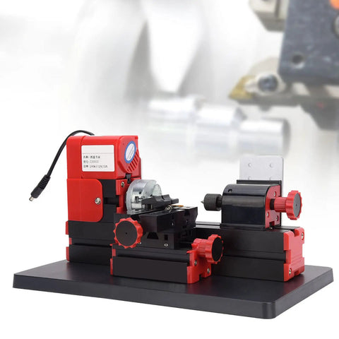 Top Shelf Mini Metal Lathe Machine With Beefy 24w Motor And 20000rpm Precision Woodworking Tool Kit for quick DIY modeling.