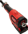 M18 Force Logic Six Ton Utility Crimping Kit With D3 Grooves And Snub Nose Design For Fast Electrical Work showing red and black cordless crimper.