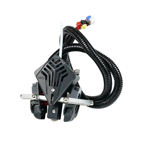 Premium Assembled 3D Printer Effector Hotend Kit Compatible With V400 Direct Drive Extruder Responder Module top view with thermal fins.