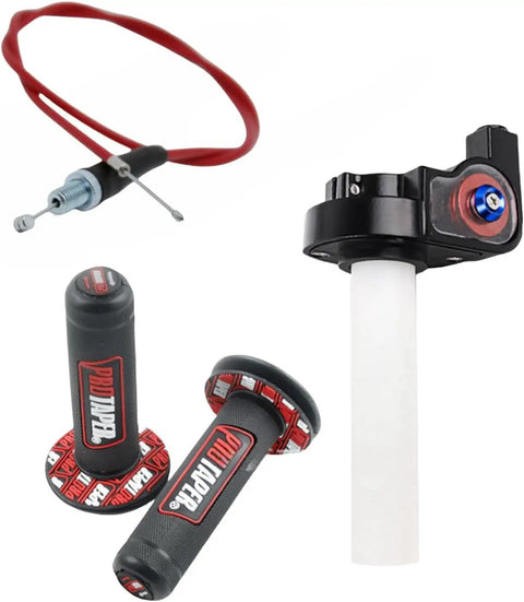 7/8 Inch Twist Throttle Handlebar Grips With Cable Kit For 110 125 150 200 250cc Dirt Pit Bikes Universal Fit Includes Twist Throttle, Grips, And Cable For Smooth Acceleration And A Kickass Ride