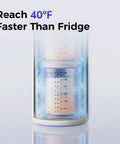 Keep Their Bottle Frosty On The Fly With This 22 Oz Portable Breast Milk Cooler For Work Commutes Featuring Heavy Duty Vacuum Insulation That Holds Cold All Day Long Without Breaking A Sweat Tsa Approved showing two bottles with ice rings.