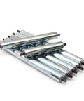 Heavy Duty Galvanized And 201 Stainless Steel Conveyor Roller For Shop Or Warehouse, stacked and ready for gravity design use.
