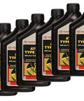 Toyota T IV T4 Automatic Transmission Fluid Six Pack 192 Ounces Per Bottle, universal fit, shown in six black bottles, front view.