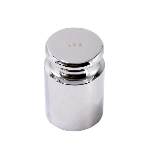 1000 Gram M2 Class Chrome Calibration Weight for Digital Scales and Pocket Scales Heavy Duty Steel with Flat Top and Bottom for Pro Grade Precise Stable Measurements, close-up view