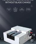 Heavy Duty Pneumatic Wire Stripping Machine With Foot Switch For Scrap Electrical Recycling Strip 2.5 To 35 Mm² Cable No Blade Change Needed, viewed from the side.