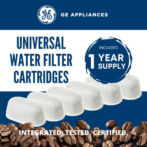 Replacement Carbon Coffee Filter Cartridges Set 6 Pack Universal OEM Quality Filters For One Year Supply Of Fresh Brew Removes Chlorine And Impurities Easy Install Keeps Coffee Delicious Long Lasting Filters For Home Coffee Makers
