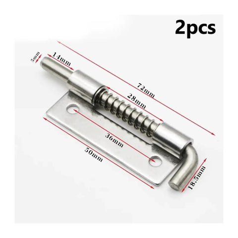 Two Pack Spring Loaded Latches Stainless Steel Security Bolt Latch For Doors Cabinets Chests Privacy Lock No Nonsense