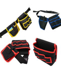 Heavy Duty 360 Swivel Utility Belt With Quick Grab Pockets Ergonomic Waist Tool Pack Jobsite Ready Tough As Nails Canvas Gear Organizer for various tools.