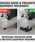 Four Pack Heavy Duty Anti Vibration Pads Made From Solid Rubber Four By Four By One Inches for noise reduction in compressors