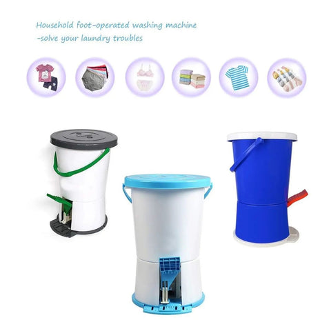 Hassle Free Foot Treadle Washer Offering 14 Liter Capacity For Gentle Delicates And Daily Clothes Nifty Blue Compact Frame