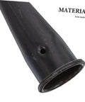 Close-up of a steel tapered sleeve handle connector for garden hoe and rake, heavy duty metal bushing repair kit for wood handles.