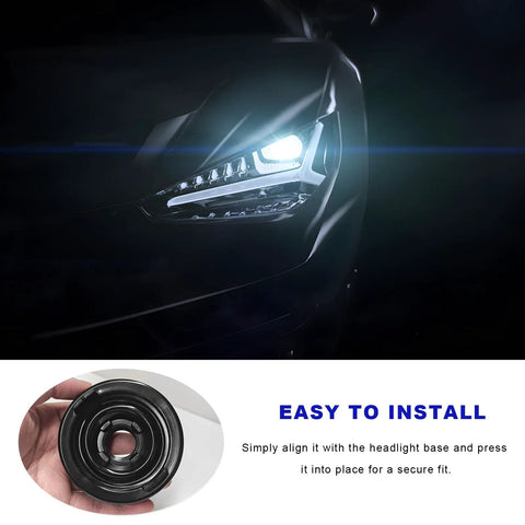 Two Pack Car Headlight Dust Caps Waterproof Rubber Seals For H4 LED Bulbs Dustproof Protective Covers with easy install image