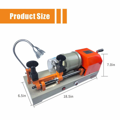 Portable Horizontal Metal Cutting Tool With 110V Power High Precision Slotting Machine for Metalworking and DIY Projects, dimensions 18.5x6.5x7 inches, with all copper core motor, electric or manual modes.