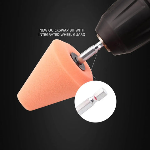 Polishing Cone 9 Piece Sponge Buffing Set For Automotive Wheel Hubs And Metal Polish Buffing Ball For Aluminum And Stainless Steel Pro Grade Easy Cone Design For Tight Spots And Curved Surfaces