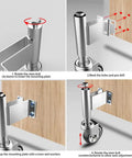Installation steps for spring loaded gate casters 5 inch heavy duty beefy gate caster wheels with hardware 400 lbs load capacity per caster