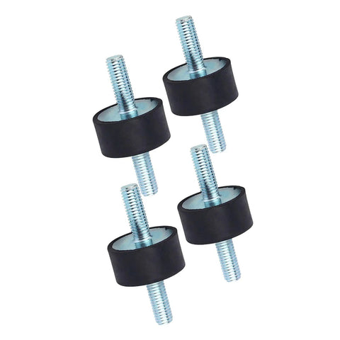 Rubber Mount Anti Vibration Isolator Kit, Metal Bonded Threaded Dampers For Air Compressors, Engines, Pumps And Welding Equipment, Shock Absorption And Noise Reduction, 4 Pack, angled view