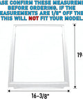 Upper Crisper Pan Cover Replacement 240599301 For Refrigerator, Compatible With Frigidaire, dimensions 19-5/8 x 16-3/8 inches
