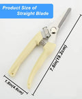 Two Piece Professional Pruning Shears Set With Bypass Pruner And Straight Blade Garden Scissors, straight blade size 7.6in