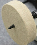 6 Inch Wool Felt Buffing Wheel With Half Inch Arbor Hole, Coarse Grade for Polishing Metal Surfaces on grinder