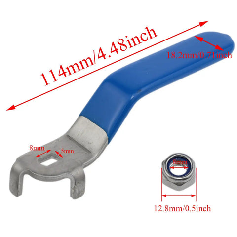 Stainless Steel Water Valve Handle DN20 Ball Valve Handle For Outdoor Faucets With Nuts 5x8x2mm