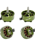Top view of 1300KV Brushless FPV Drone Motor 4 Pack for 3-6S LiPo, 7 inch, with aluminum housing and low heat durable bearings