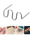 Healvian 100 Piece 0.8mm Wave Shaped Hot Car Bumper Repair Staples for welding, featuring a silver wave staple.