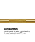 Beefed Up Heavy Duty Aluminum Tie Rod Sleeve Seven Eighths Inch OD Ten Inch Long 6061T6 Anodized Adjustable Tube With Left Hand And Right Hand Internal Threads For Steering And Suspension Five Eighths Inch Internal Threads Upgrade gold sleeve