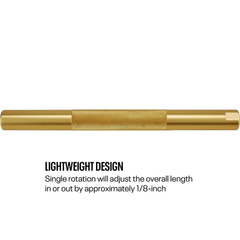 Beefed Up Heavy Duty Aluminum Tie Rod Sleeve Seven Eighths Inch OD Ten Inch Long 6061T6 Anodized Adjustable Tube With Left Hand And Right Hand Internal Threads For Steering And Suspension Five Eighths Inch Internal Threads Upgrade gold sleeve