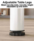 Bulletproof Industrial Table Legs White Cast Iron Base Heavy Duty Metal Desk Support Built Tough Strong 600 Lb Capacity For Diy Coffee Dining Tables Clean Slick Lines with adjustable leveling feet.