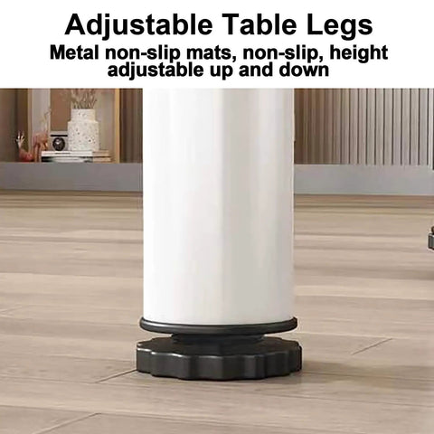 Bulletproof Industrial Table Legs White Cast Iron Base Heavy Duty Metal Desk Support Built Tough Strong 600 Lb Capacity For Diy Coffee Dining Tables Clean Slick Lines with adjustable leveling feet.