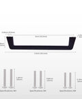 Measurements of Six Inch Black Cabinet Pulls Set Six Pack For Cabinets Drawers Bar Cabinets Bathroom Wardrobe Handles and screws.
