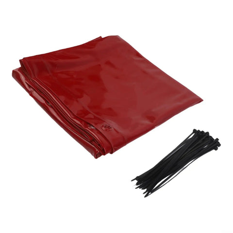 Heavy Duty Welding Curtain Screen 6 By 6 Feet Flame Resistant Vinyl Shield With UV Protection Level 6 Red Portable Industrial Barrier