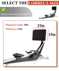 Hydrow Rower Screen Protector Cover With Ultra Soft Velvet Lining, Bulletproof Monitor Guard for 25 Inch Display shown on rowing machine.