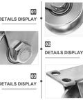 Close-up view of Stainless Steel Sliding Door Pulleys With Double Bearing And Heavy Duty Triangular Bracket for smooth operation.
