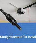Plug And Play Tensioner Assembly With Bolt And Master Links For Chamberlain LiftMaster Garage Door Opener Spring Replacement Fits 41B4103 41C5141 shows a close-up of the tensioner installed.