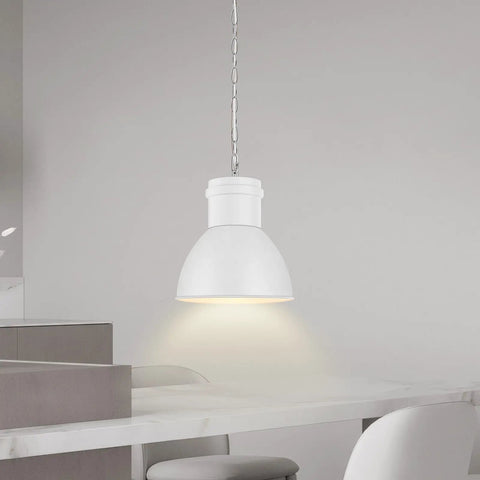 BoostArea White Pendant Light Kitchen Island, Modern Pendant Light Fixtures hanging over a sleek white table with soft lighting.