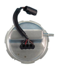 Heavy Duty Fuel Pump Module Assembly Oem Replacement Direct Bolt Up With Stainless Steel Guts And Dual Strainers shown from above with wire harness.